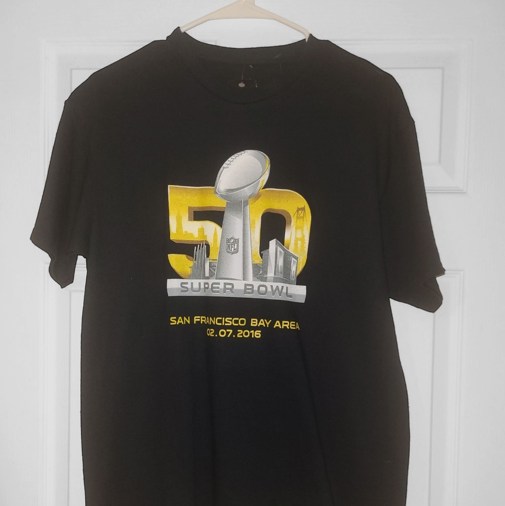 Super Bowl 50 Black T-Shirt Vintage New With Tags